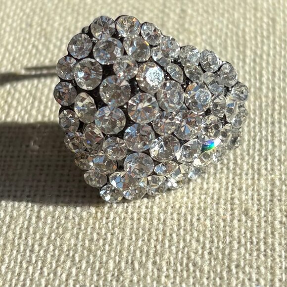 Stunning Heart Crystal Ring Size 7 - Picture 6 of 8
